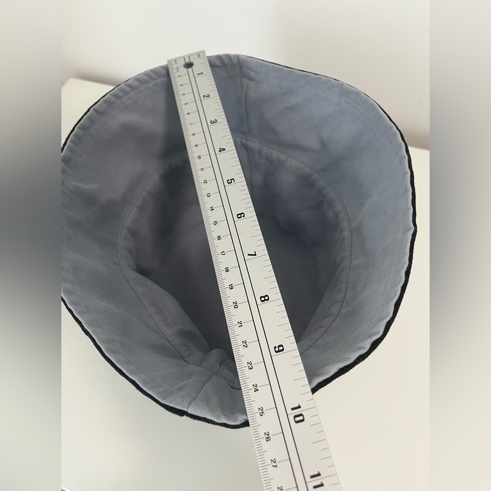 Women's Black Bucket Hat with Embroidery Casual - Picture 4 of 5